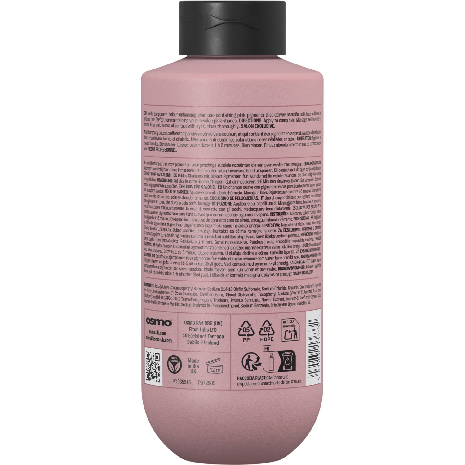 OSMO Pink Soda Colour Enhancing Shampoo - Image 2