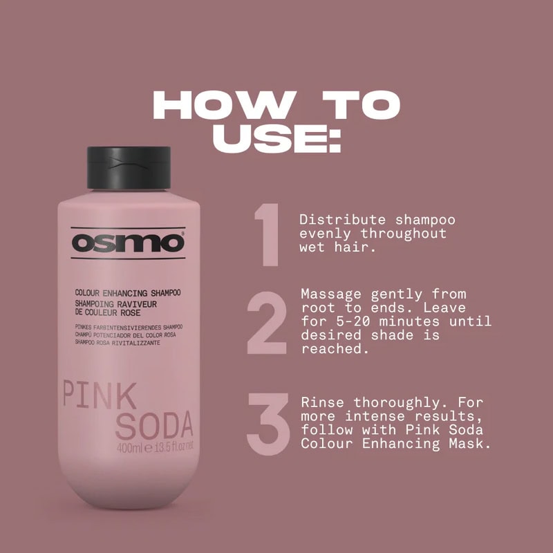 OSMO Pink Soda Colour Enhancing Shampoo - Image 3